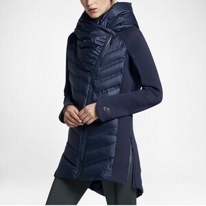 Nike Tech Fleece Aeroloft 800 Down Fill Puffer Jacket Parka Size S Black